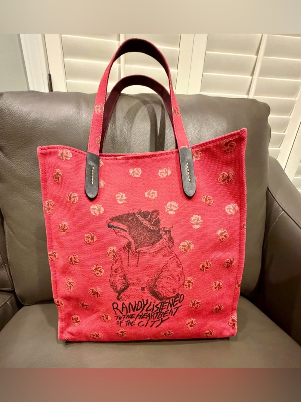 Coach Lunar New Year Tote With Randy The Rat